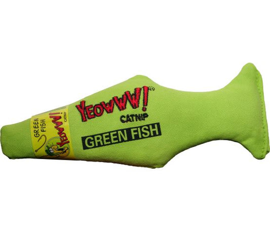 Ducky World Jouet D'herbe à Chat - Poisson 7" Vert