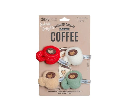 Dexypaws Jouet En Peluche Pour Chat - Ensemble De 4 Tasses à Café