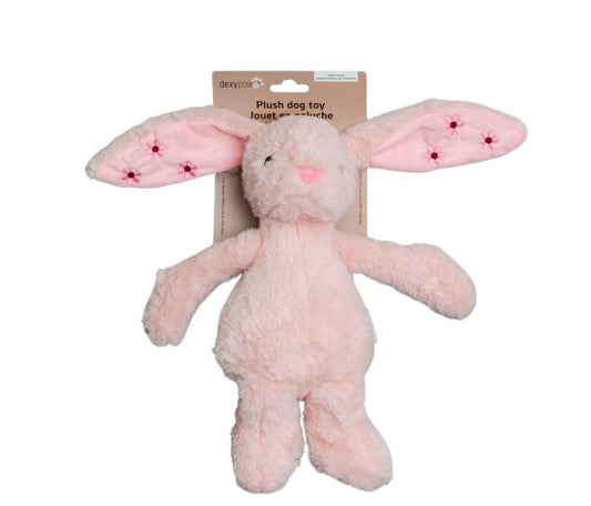 Dexypaws Jouet En Peluche Pour Chien - Lapin Rose Poudré