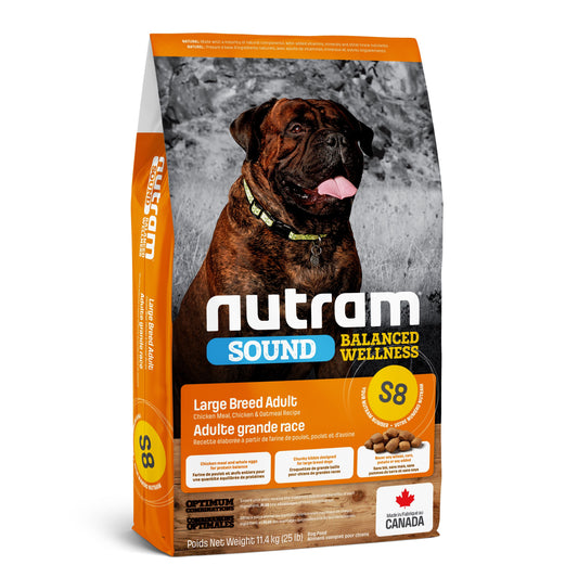 Nutram Sound (s8) Chien Grande Race Poulet Et Avoine 25lbs