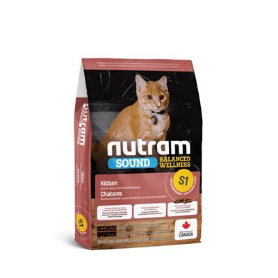 Nutram Sound (S1) Chaton Poulet Et Saumon 12Lbs