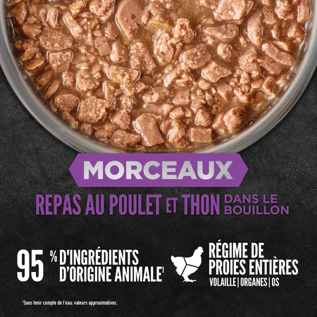 Orijen - Morceaux et effilochés - Repas au poulet et thon pour chaton 5.5oz