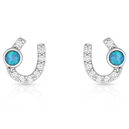Montana Silversmiths Boucles d’oreilles en fer à cheval Lightfoot