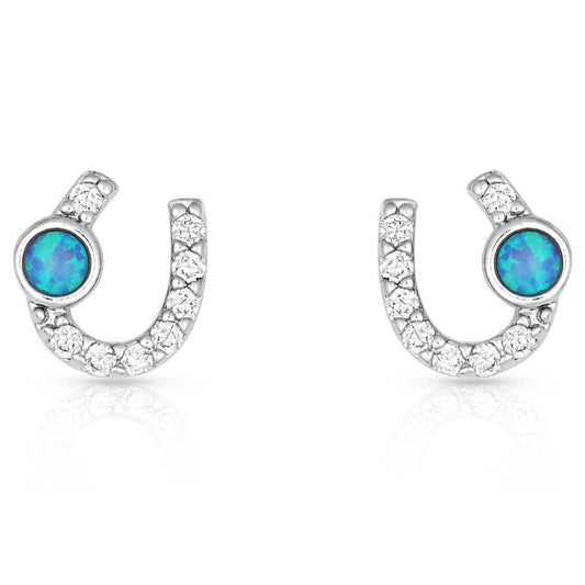 Montana Silversmiths Boucles d’oreilles en fer à cheval Lightfoot