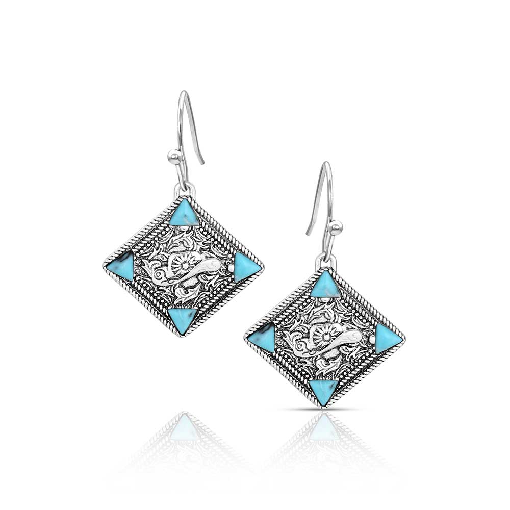Montana Silversmiths Boucles d’oreilles Bluebell Charm Turquoise