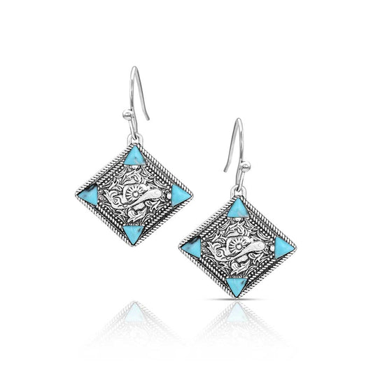 Montana Silversmiths Boucles d’oreilles Bluebell Charm Turquoise