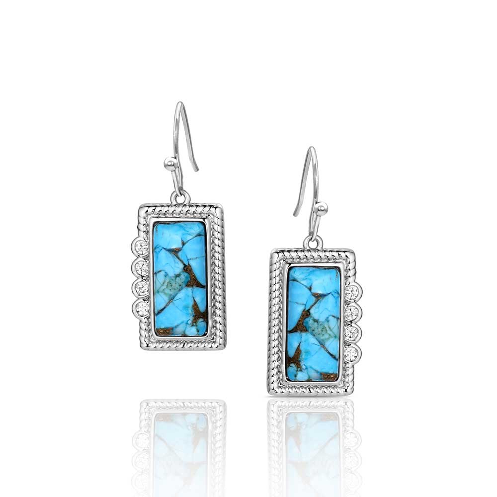 Montana Silversmiths Boucles d’oreilles turquoise Summer Rain