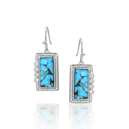 Montana Silversmiths Boucles d’oreilles turquoise Summer Rain
