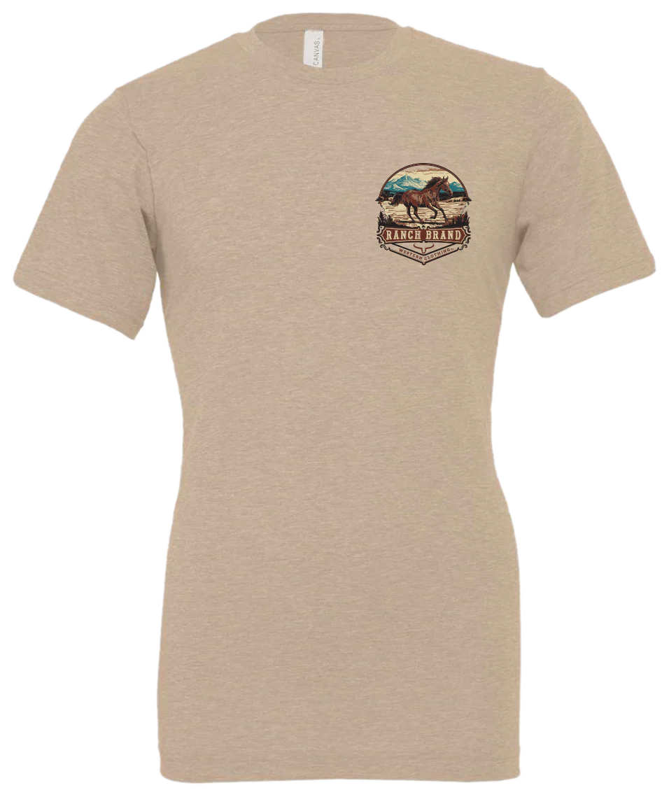 Ranch Brand T-Shirt Homme Horse 2 Tan