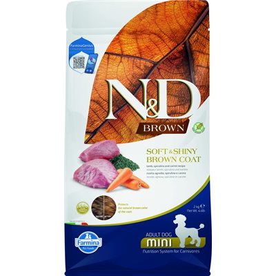 Farmina N&D Brown (Pelage Brun) Sg Chien Agneau, Kelp & Caro