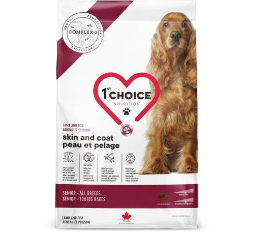 1St Choice Sénior Toute Races, Peau & Pelage Agneau 11Kg