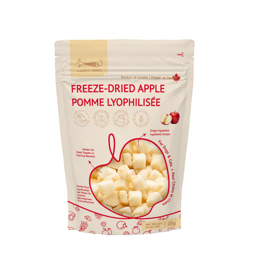 Pomme croquante fruitée lyophilisée