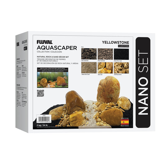 Trousse décorative Fluval de pierres et de sables, Yellowstone, Nano, 11 kg (24 lb)