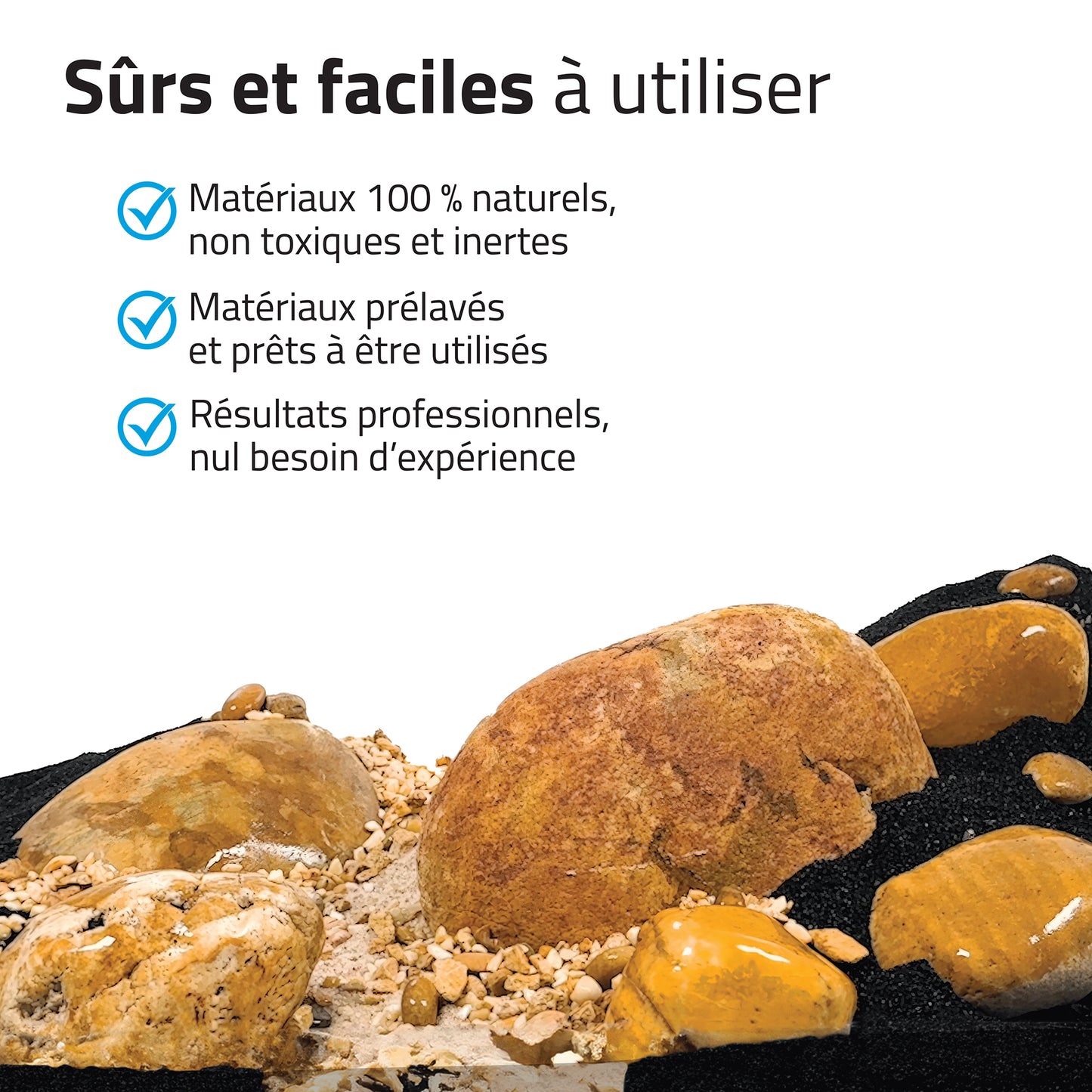 Trousse décorative Fluval de pierres et de sables, Yellowstone, Nano, 11 kg (24 lb)