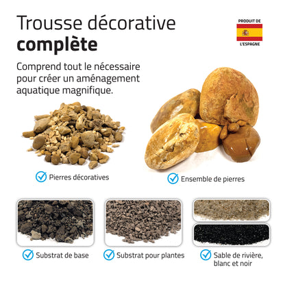 Trousse décorative Fluval de pierres et de sables, Yellowstone, Nano, 11 kg (24 lb)