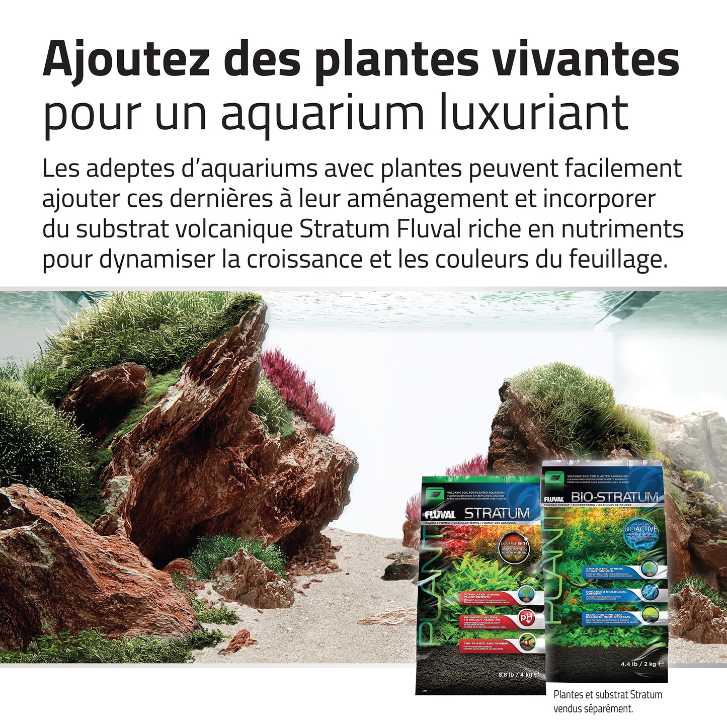 Trousse décorative Fluval de pierres et de sables, Red Rock, Nano, 11 kg (24 lb)