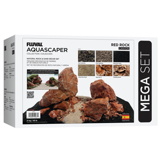 Trousse décorative Fluval de pierres et de sables, Red Rock, Méga, 21 kg (46 lb)
