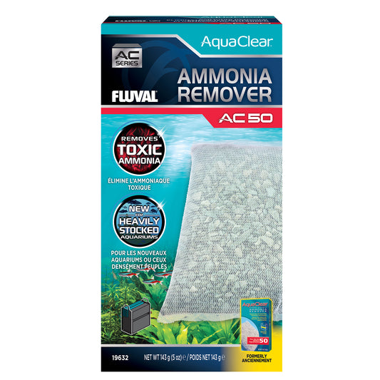 Éliminateur d’ammoniaque pour filtre à moteur AquaClear 50 Fluval, 143 g (5 oz), paquet de 1