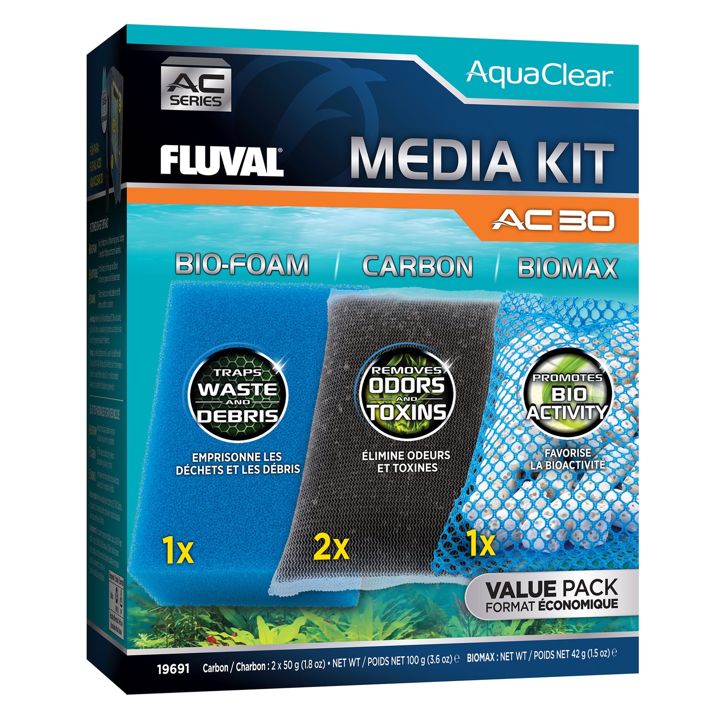 Ensemble de masses filtrantes AquaClear 30 Fluval