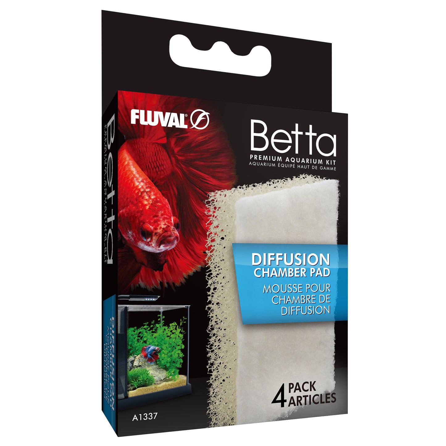 Mousses pour chambre de diffusion Fluval pour bettas, paquet de 4
