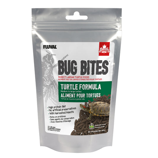 Bâtonnets Bug Bites Nutrafin pour tortues de moyenne à grande taille, 17-20 mm, 100 g (3,5 oz)