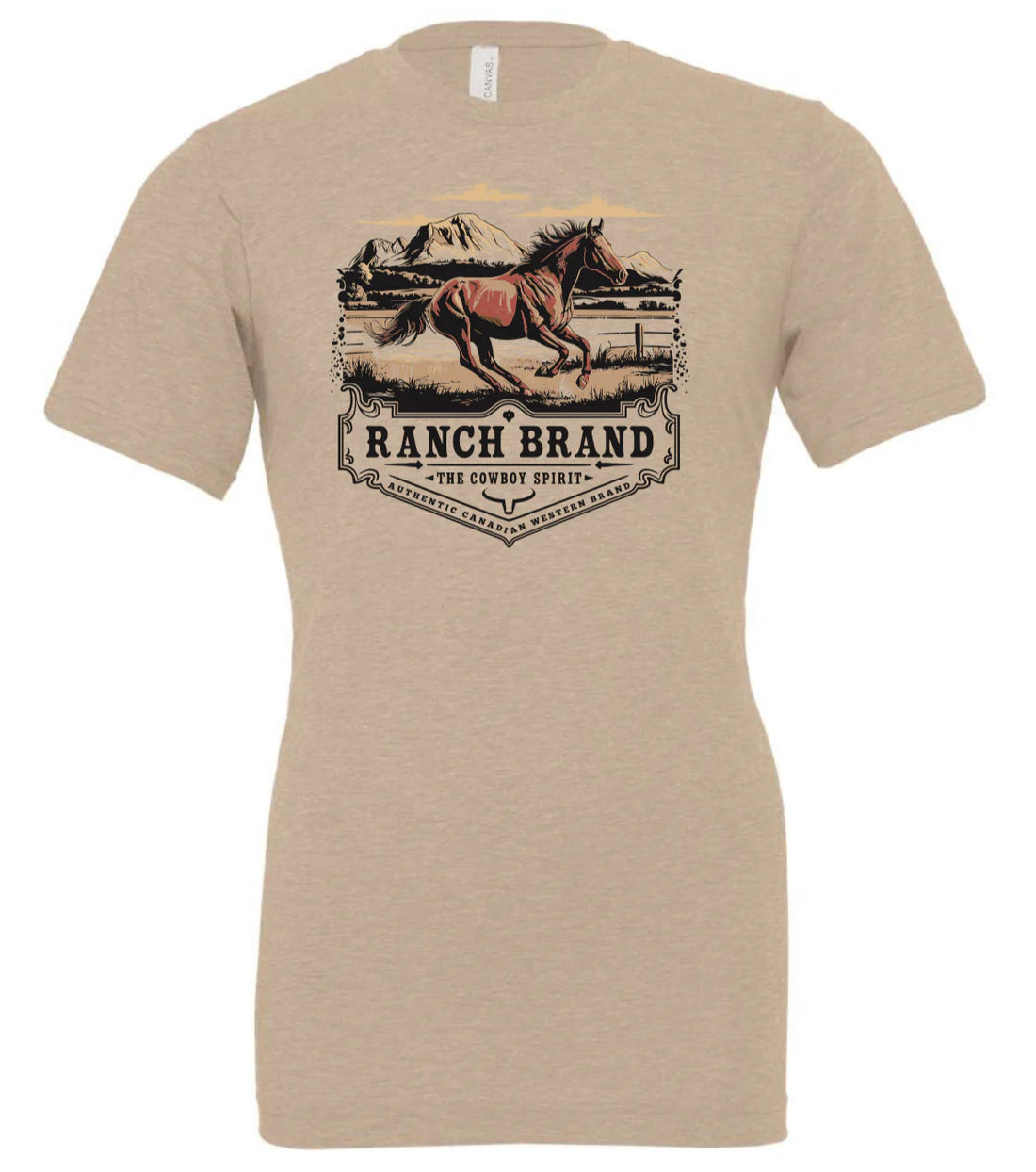 Ranch Brand T-Shirt Homme Horse 5 Tan