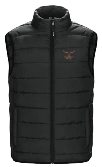 Ranch Brand Veste Sans Manche Légère pour Homme Noir & Cuivre