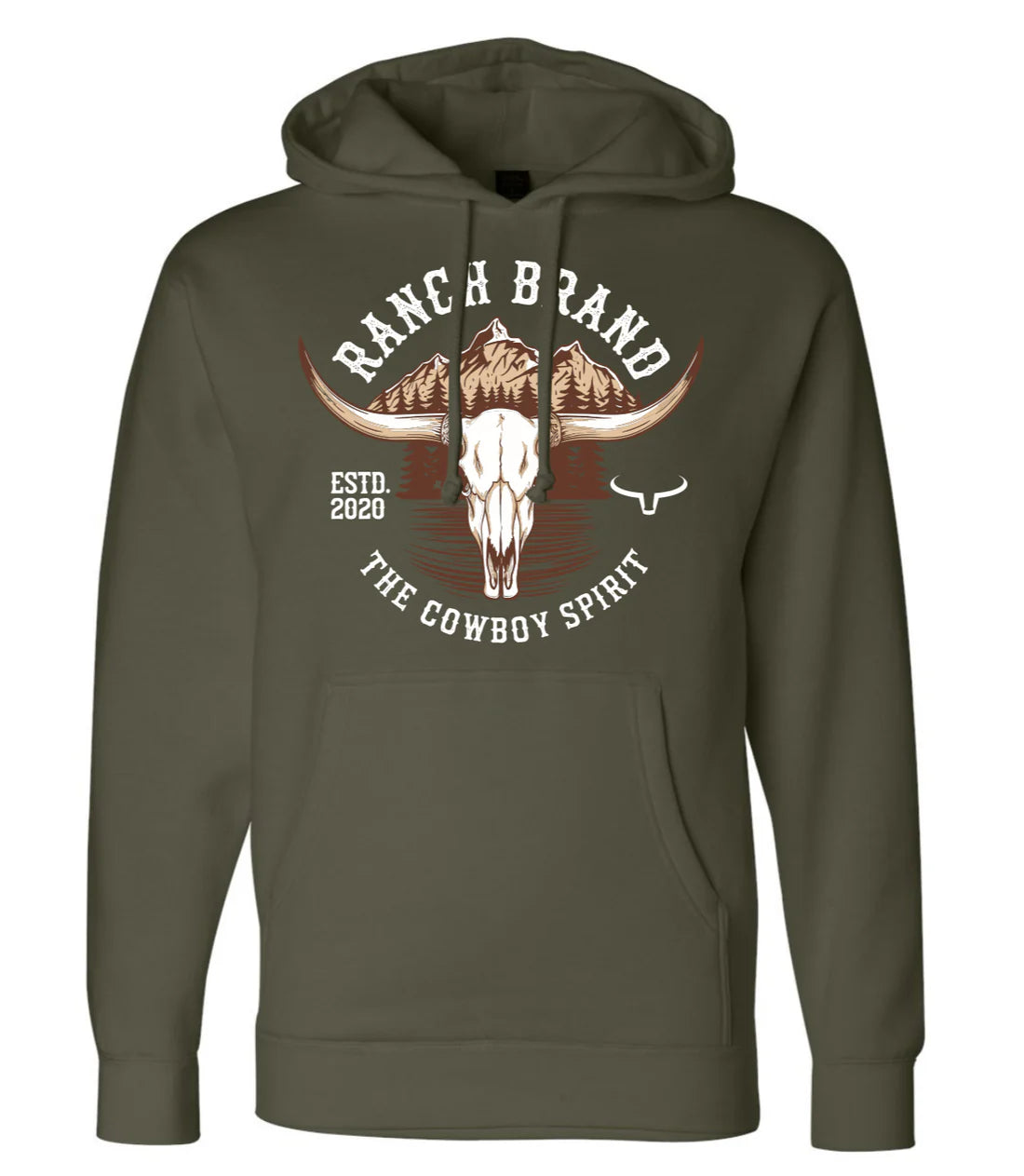 Ranch Brand Hoodie Unisexe Skull 6 Army