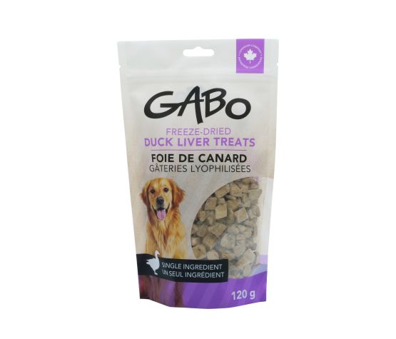 Gabo, Gâteries Lyophilisées Pour Chien - Foie De Canard, Sac De 120g