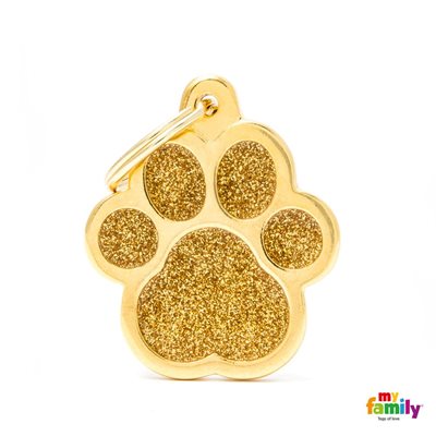 Medaille Big Paw Glitter Gold