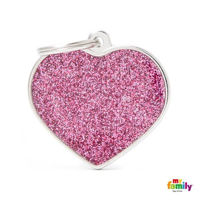 Big Heart Glitter Pink