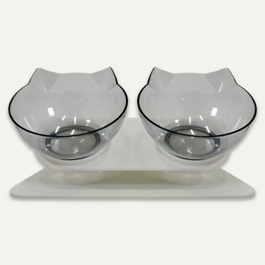 Mangeoire ergonomique pour chat à double bol