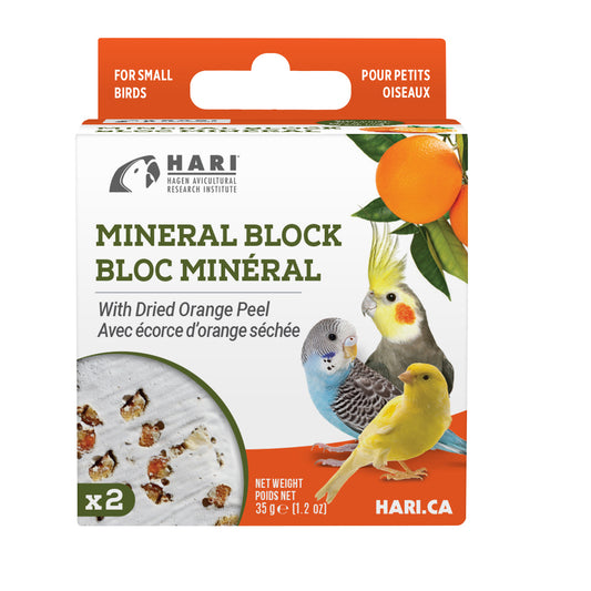 Blocs minéraux HARI, avec écorce d’orange séchée, 35 g, paquet de 2