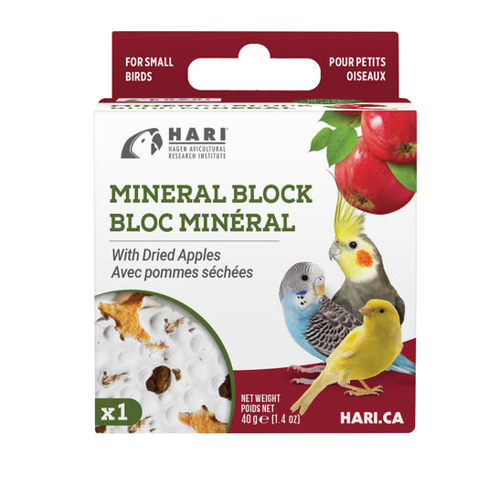 Bloc minéral HARI, avec pommes séchées, 40 g, paquet de 1