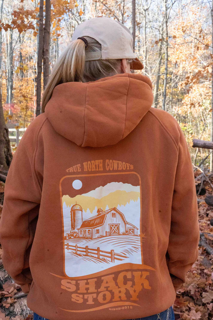 Shack Story Hoodie "Farm Edition" Brun