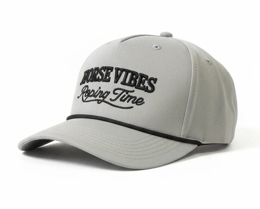 Horse Vibes  Casquette Roping Time grise avec corde
