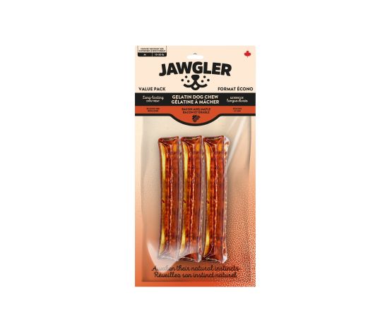 Jawgler Gâterie De Gélatine à Mâcher - Bacon & érable, Paquet De 3 Unités