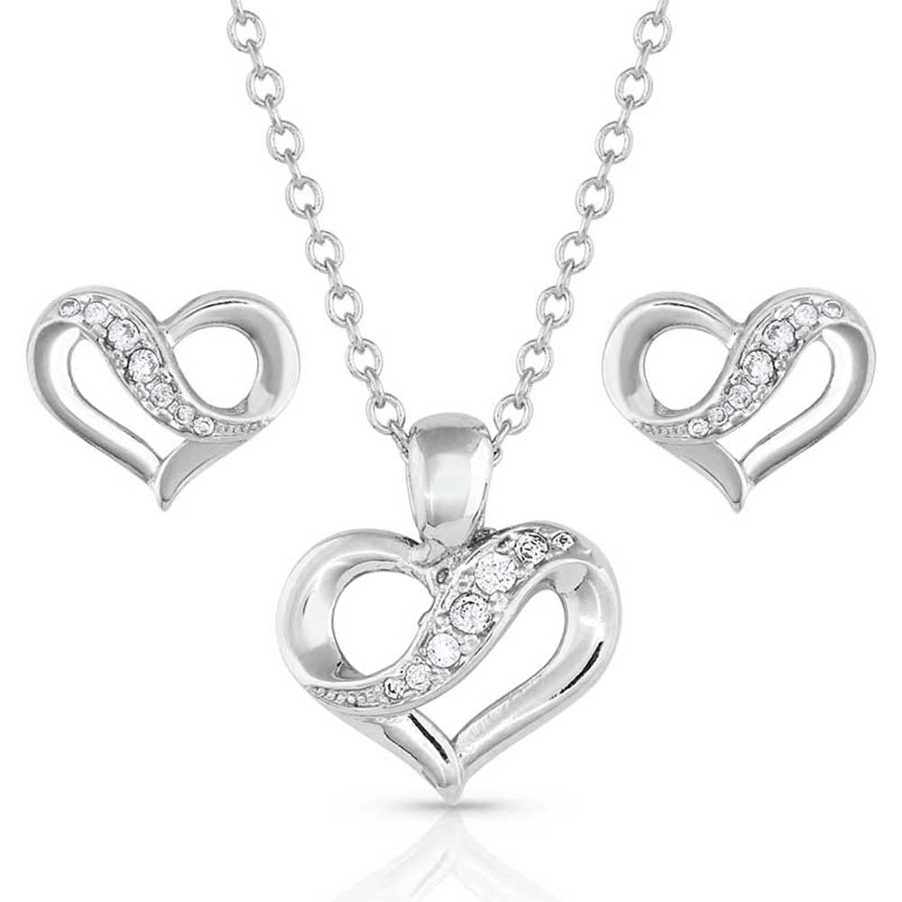 Montana Silversmiths Ensemble de bijoux Ruban autour de mon cœur