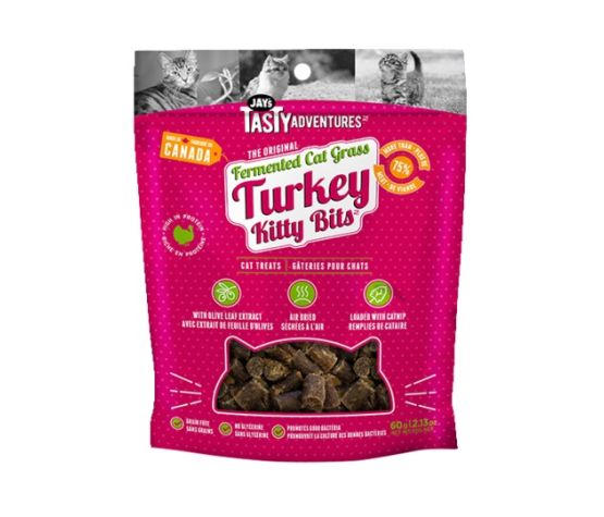 Jay's Kitty Bits, Gâteries Fermentées Pour Chat, Dinde 60gr