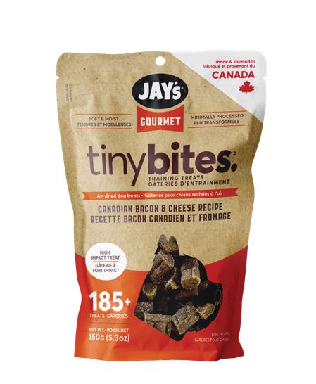 Jay's Gourmet, Tiny Bites, Gâteries Pour Chien, Bacon Canadien Et Fromage