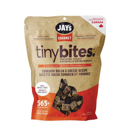 Jay's Gourmet, Tiny Bites, Gâteries Pour Chien, Bacon Canadien Et Fromage