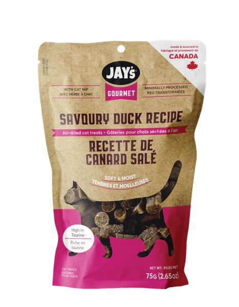 Jay's Gourmet, Gâteries Pour Chat, Canard 75gr