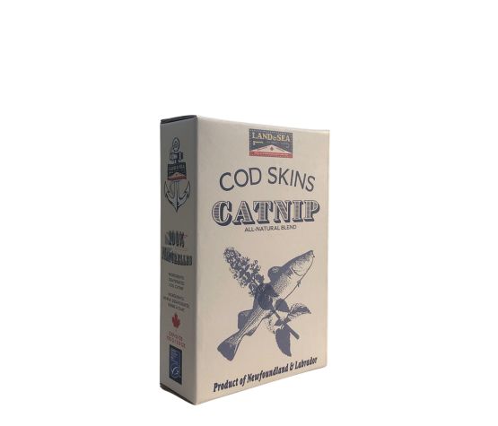 Land & Sea Garniture De Repas Pour Chat, Peaux De Morue Et Herbe à Chat 25gr