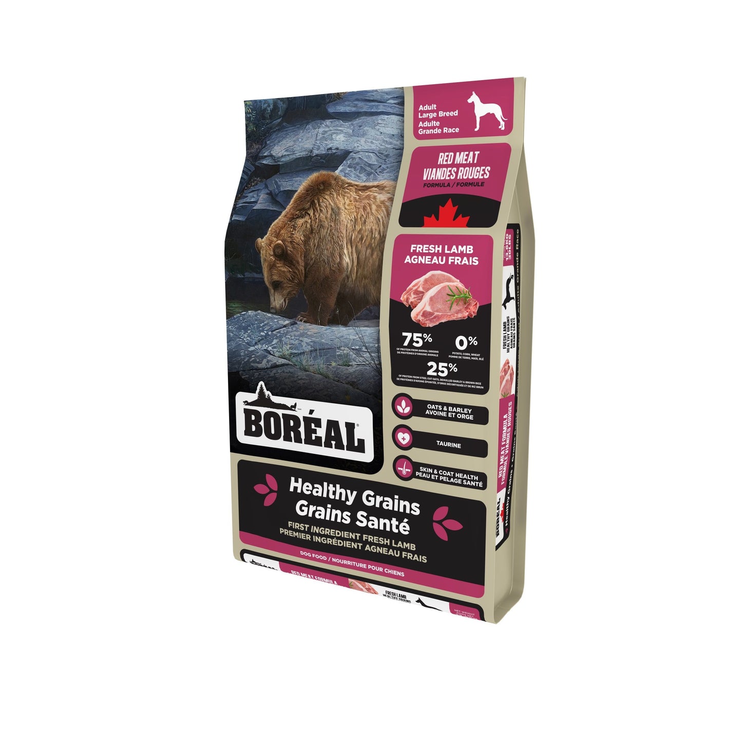 Boréal Grains Santé, Nourriture Pour Chien De Grande Race - Viande Rouge 13,6kg