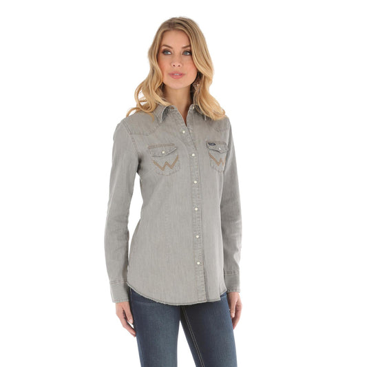 Wrangler Chemise pour Femme Grise