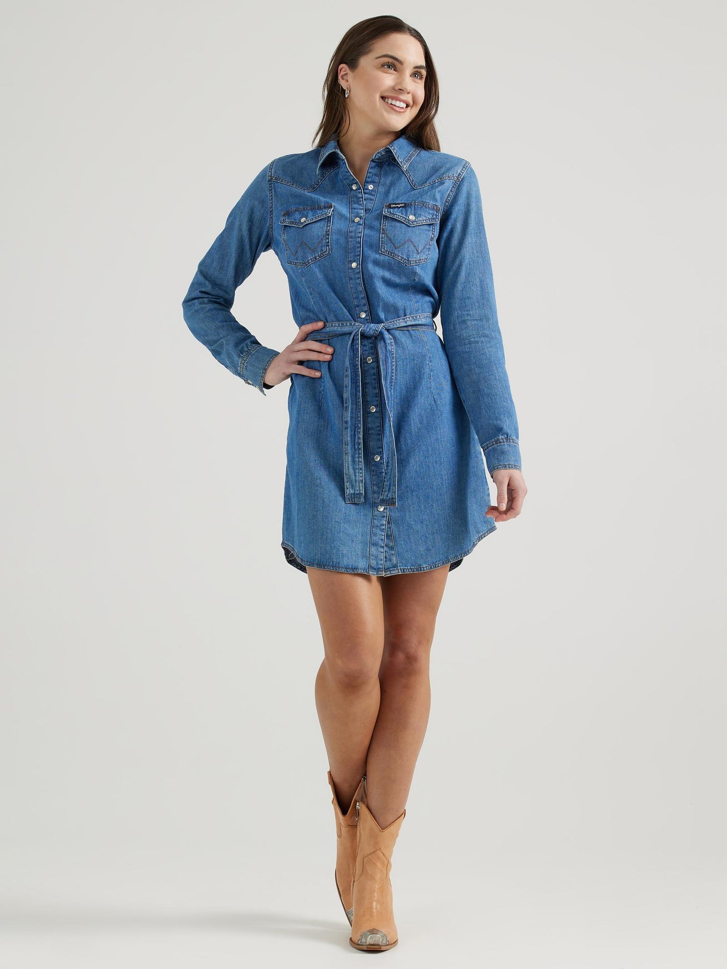 Robe de mode western Wrangler® - Denim moyen
