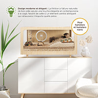 Habitat MAISONNETTE Living World pour hamster, 80 x 40 x 47 cm