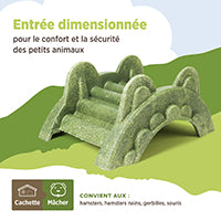 Cachette comestible Living World, Pont en arc, verte, 165 g