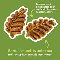 Jouet à mâcher comestible Living World, Feuilles, brun, paquet de 6, 140 g