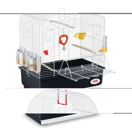 Cage Dorm Living World pour petits oiseaux, l. 49,5 x P. 30 x H. 69 cm (19,5 x 11,8 x 27,2 po)